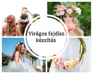 Virágos fejdísz készítés